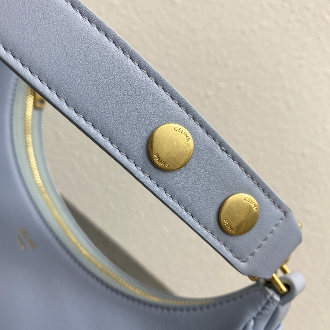 Celine Medium Ava Strap Bag In Smooth Calfskin Shoulder Bag Blue 196923